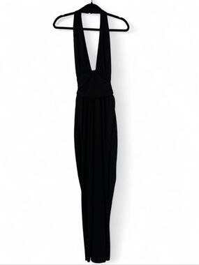 Sam Edelman‎ Black Halter Jumpsuit Wide Leg Elegant Resort Evening